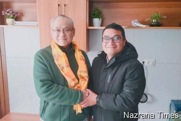 SAARC Journalists Forum President Raju Lama Meets Former Nepal Home Minister Ram Bahadur Thapa