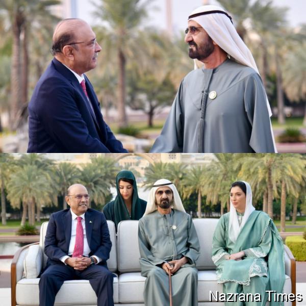 President Asif Ali Zardari met H.H. Sheikh Mohammed bin Rashid Al Maktoum, Vice President and Prime Minister of the United Arab Emirates and Ruler of Dubai