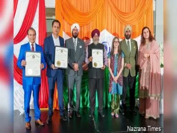 ਐੱਨ.ਸੀ.ਏ.ਆਈ.ਏ. ਦੇ ਸਲਾਨਾ ਸਮਾਗਮ ’ਚ ਮੇਨ ਸਟਰੀਮ ਪੰਜਾਬੀ ਮੀਡੀਆ ਦੇ ਉੱਘੇ ਜਰਨਾਲਿਸਟ ਡਾ. ਸੁਖਪਾਲ ਸਿੰਘ ਧਨੋਆ ਤੇ ਵਰਿੰਦਰ ਸਿੰਘ ਸਨਮਾਨਿਤ