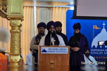 Jathedar Gargajj Addresses Sikh Sangat at Southall Gurdwara Sahib, Stresses Unity and Miri-Piri