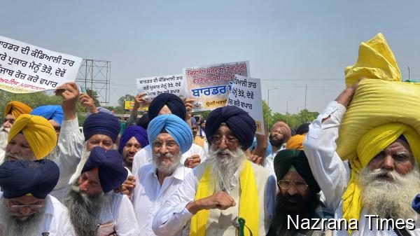 ਸ਼੍ਰੋਮਣੀ ਅਕਾਲੀ ਦਲ ਅੰਮ੍ਰਿਤਸਰ ਦਾ ਅਟਾਰੀ-ਵਾਹਗਾ ਸਰਹੱਦ 'ਤੇ ਵਪਾਰ ਖੋਲ੍ਹਣ ਲਈ ਮੁਜਾਹਰਾ