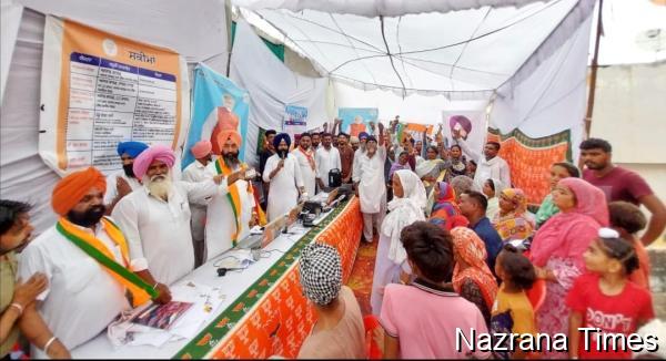 ਬਾਬਾ ਸੈਣ ਭਗਤ ਸੋਹਲ ਵਿਖੇ ਜ਼ਿਲ੍ਹਾ ਪ੍ਰਧਾਨ ਸੰਧੂ ਦੀ ਅਗਵਾਈ ਹੇਠ ਵਿਸ਼ਾਲ ਕੈਂਪ ਆਯੋਜਿਤ