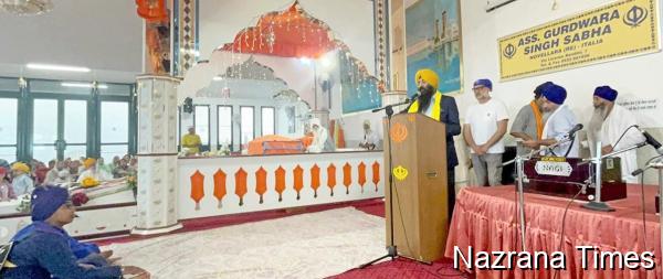 ਸਰਦਾਰ ਰਮੇਸ਼ ਸਿੰਘ ਅਰੋੜਾ ਨੇ ਇਟਲੀ ਵਿੱਚ ਸਿੱਖ ਸਭਾ ਗੁਰਦੁਆਰਾ ਸਾਹਿਬ ਦਾ ਦੌਰਾ ਕੀਤਾ, ਸਿੱਖ ਭਾਈਚਾਰੇ ਦੇ ਅਧਿਕਾਰਾਂ ਦੀ ਰਾਖੀ ਲਈ ਪਾਕਿਸਤਾਨ ਦੀ ਵਚਨਬੱਧਤਾ ਦੁਹਰਾਈ