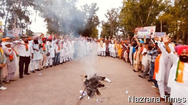 ਭਾਜਪਾ ਆਗੂਆਂ ਨੇ ਜ਼ਿਲ੍ਹਾ ਪ੍ਰਧਾਨ ਹਰਜੀਤ ਸਿੰਘ ਸੰਧੂ ਦੀ ਅਗਵਾਈ ਹੇਠ ਫੂਕਿਆ ਮੁੱਖ ਮੰਤਰੀ ਭਗਵੰਤ ਮਾਨ ਦਾ ਪੁਤਲਾ