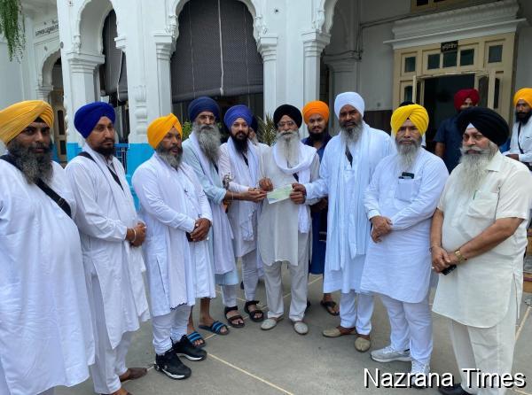 ਰਾਜਿਸਥਾਨ ਦੀਆਂ ਸੰਗਤਾਂ ਨੇ ਸ਼੍ਰੋਮਣੀ ਕਮੇਟੀ ਨੂੰ ਰਾਹਤ ਕਾਰਜਾਂ ਲਈ ਦਿੱਤੇ 5 ਲੱਖ 51 ਹਜ਼ਾਰ ਰੁਪਏ
