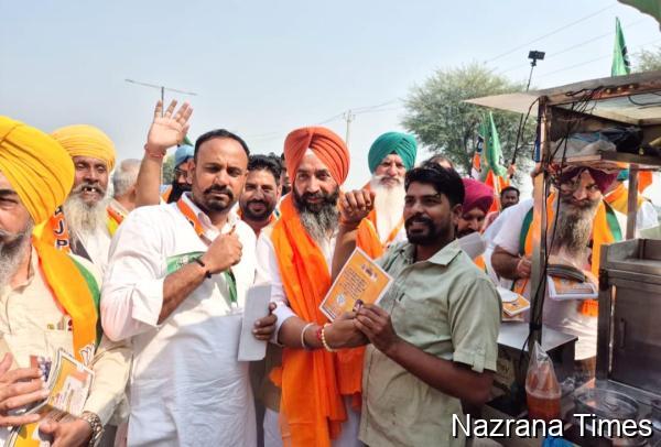ਕਸਬਾ ਝਬਾਲ ਵਿਖੇ ਭਾਜਪਾ ਉਮੀਦਵਾਰ ਹਰਜੀਤ ਸਿੰਘ ਸੰਧੂ ਦੇ ਡੋਰ ਟੂ ਡੋਰ ਚੋਣ ਪ੍ਰਚਾਰ ਨੂੰ ਮਿਲਿਆ ਭਰਵਾਂ ਸਮਰਥਨ