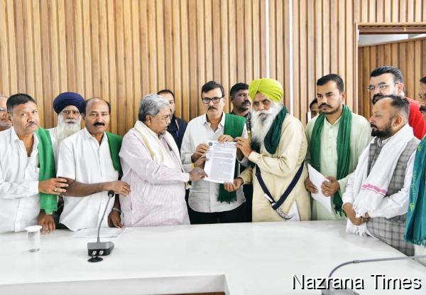 ਕਿਸਾਨ ਜਾਗਰੂਕਤਾ ਯਾਤਰਾ ਦੇ ਦੌਰਾਨ, ਸੰਯੁਕਤ ਕਿਸਾਨ ਮੋਰਚਾ (ਗੈਰ-ਰਾਜਨੀਤਿਕ) ਦੇ ਵਫ਼ਦ ਨੇ ਬੰਗਲੌਰ ਵਿੱਚ ਕਰਨਾਟਕ ਦੇ ਮੁੱਖ ਮੰਤਰੀ ਸਿੱਧਰਮਈਆ ਨਾਲ ਮੁਲਾਕਾਤ ਕੀਤੀ।