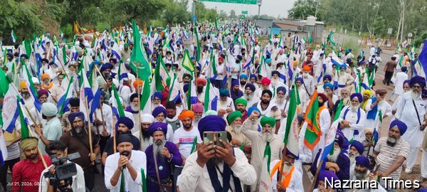 ਦੇਸ਼ ਬਚਾਓ ਮੋਰਚੇ ਦੇ ਸੱਦੇ 'ਤੇ ਦਿੱਲੀ ਕੂਚ ਕਰਨ ਵਾਲੇ ਕਿਸਾਨਾਂ ਨੂੰ ਰੋਕਣ ਵੱਡੇ ਪੱਧਰ ਤੇ ਫੋਰਸ ਲਗਾਈ ਗਈ