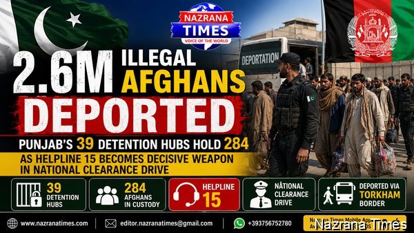 2.6M ILLEGAL AFGHANS DEPORTED - PUNJAB'S 39 DETENTION HUBS HOLD 284 AS HELPLINE 15 BECOMES DECISIVE WEAPON IN NATIONAL CLEARANCE DRIVE