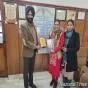 ਪ੍ਰਿੰਸੀਪਲ ਸਰਹਾਲੀ ਨੇ ਲੈਕਚਰਾਰ ਕੁਲਦੀਪ ਕੌਰ ਚੰਬਾ ਨੂੰ ਕੀਤਾ ਸਨਮਾਨਿਤ।