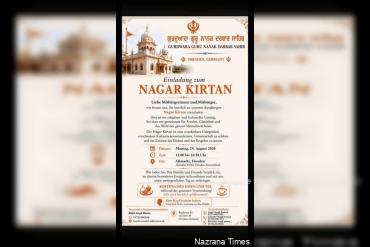 First Nagar Kirtan in Dresden on August 24; Preparations Complete, Great Enthusiasm Among Sangat — Baljit Singh Bhullar